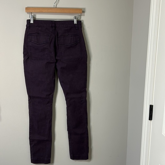 CAbi The Carpenter Cargo Utility Pants Deep Plum Purple Sz 2 - Picture 7 of 16